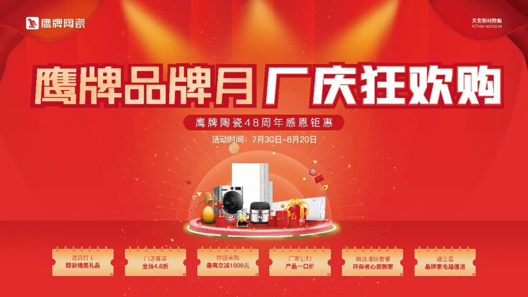 鷹牌品牌月，廠慶狂歡購｜鷹牌陶瓷48周年感恩鉅惠活動火熱開啟！(圖3)